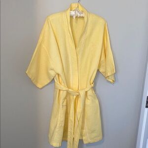 Secret Treasures Yellow Waffle‎ Knit Robe Size XL